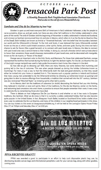 Pensacola Park Post Oct 2023